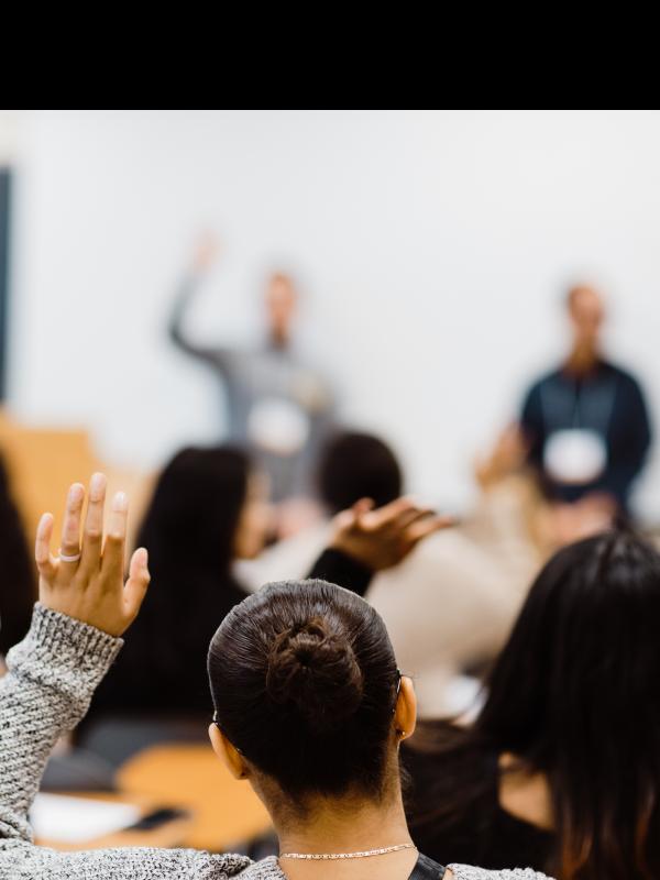 Classroom hands raised