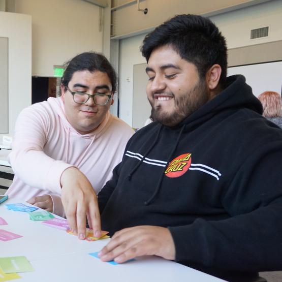 Students playing game