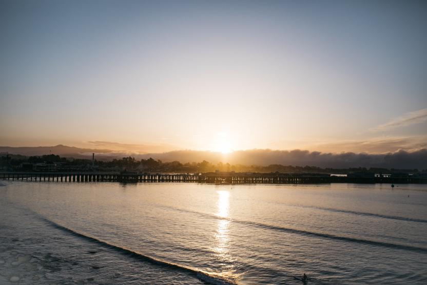 sunrise over the pacific ocean